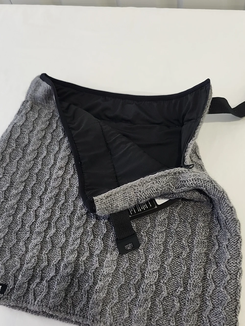 Everest Designs 100% Wool Cable Knit Skirt Gray Med NWT Apres Ski Layering Lined